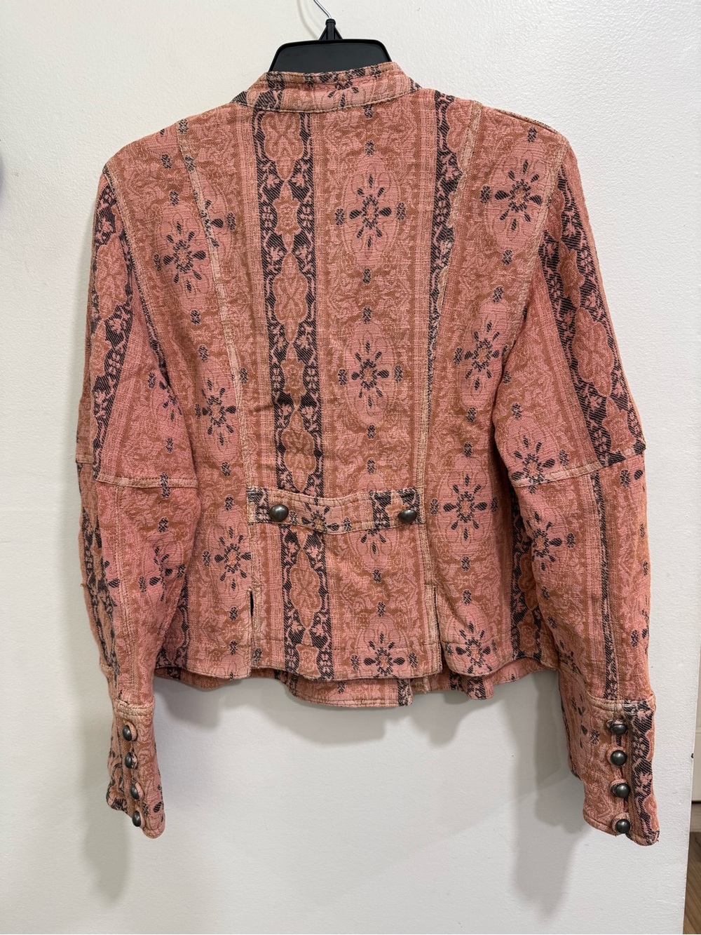 NWT Free People Lotty Jacquard Jacket Sz Medium in ROSE SMOKE - Picture 5 of 10